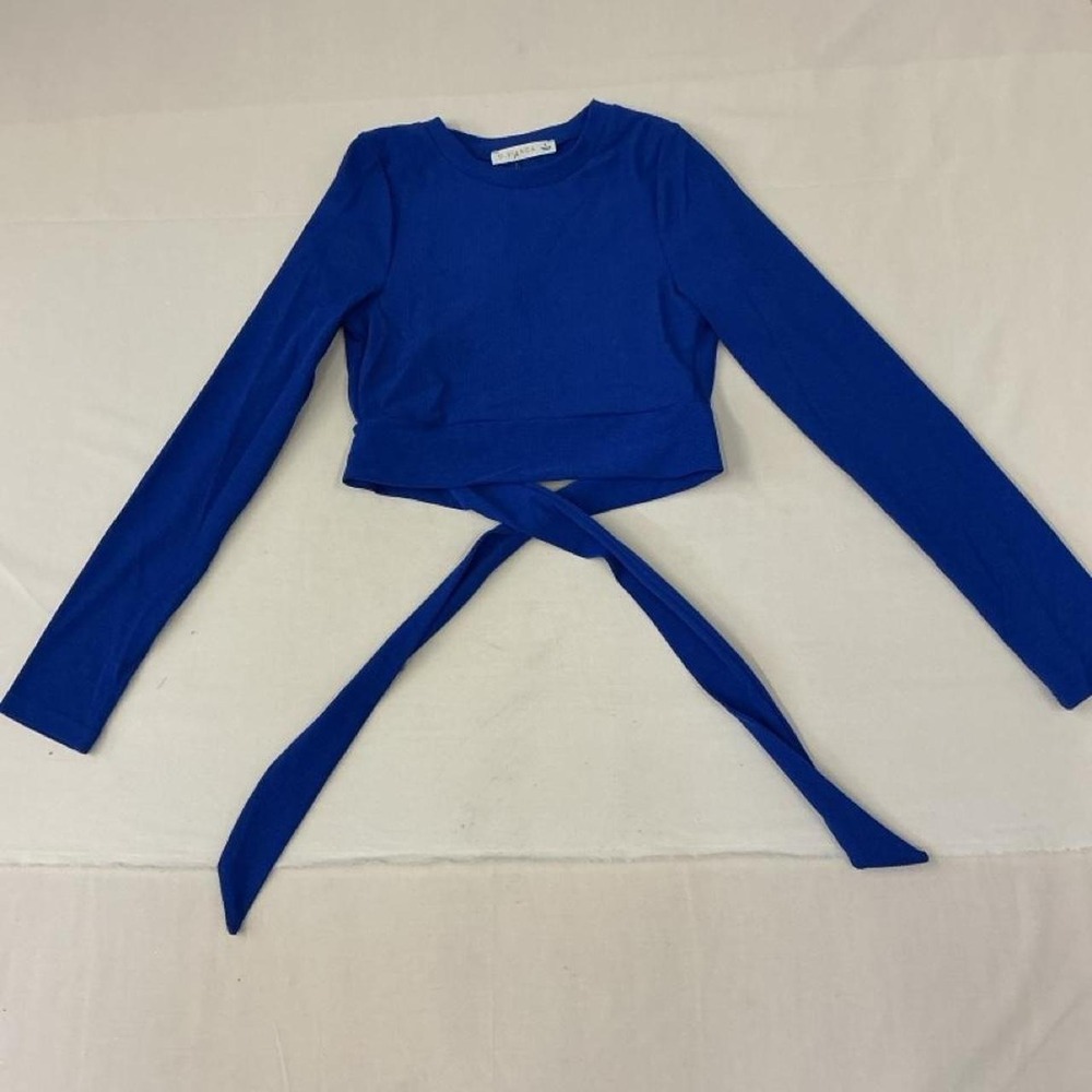 Stylish wrap-front crop top